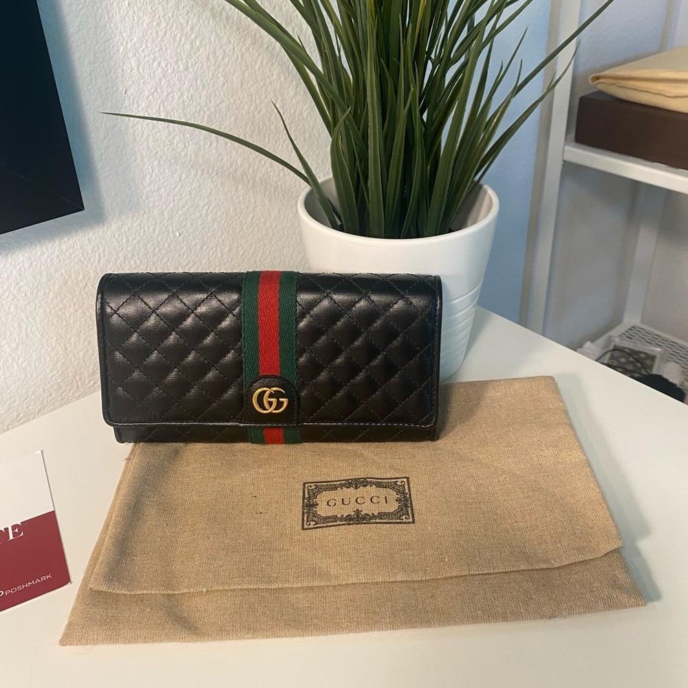 RARE GUCCI Web Quilted Leather Marmont Wallet - Picture 12 of 13